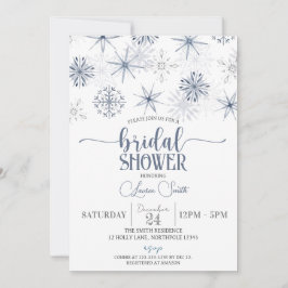 Invitación Snowflakes Winter Bridal Shower