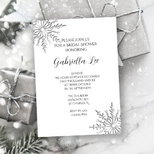 Invitación Snowflakes Winter Bridal Shower