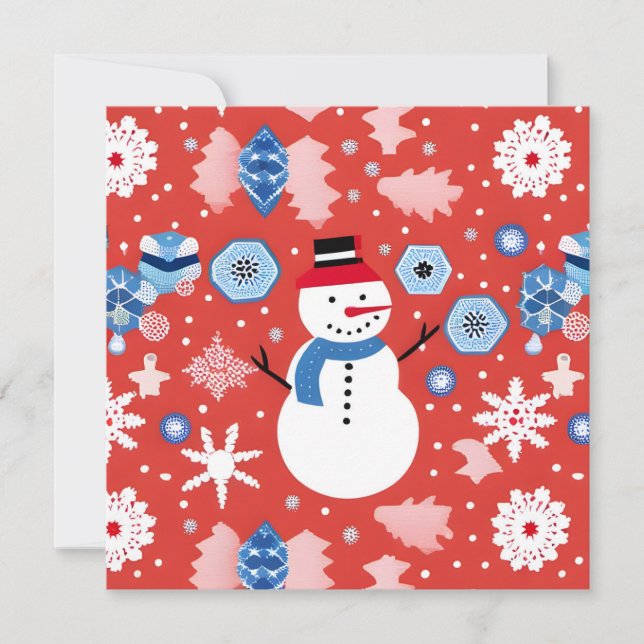 Invitación Snowman Chillin' (Anverso)