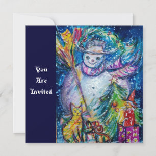 Invitación SNOWMAN CON JUGUETES, Fiesta Navidades