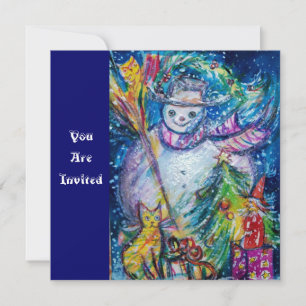 Invitación SNOWMAN CON JUGUETES, Fiesta Navidades