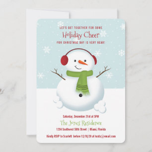 Invitación Snowman Holiday Cheer