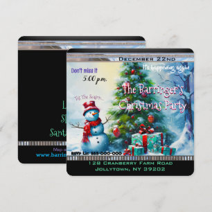 Invitación Snowman recuerda a un Fiesta Navidad
