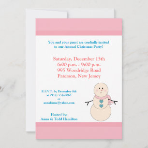 Invitación Snowman rústico 5 horas al día, 7 días a la semana