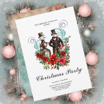 Invitación snowman steampunk y snowpunk<br><div class="desc">Lo que podría ser más romántico que un muñeco de nieve de vapor y una muñeca de vapor en un paisaje invernal</div>