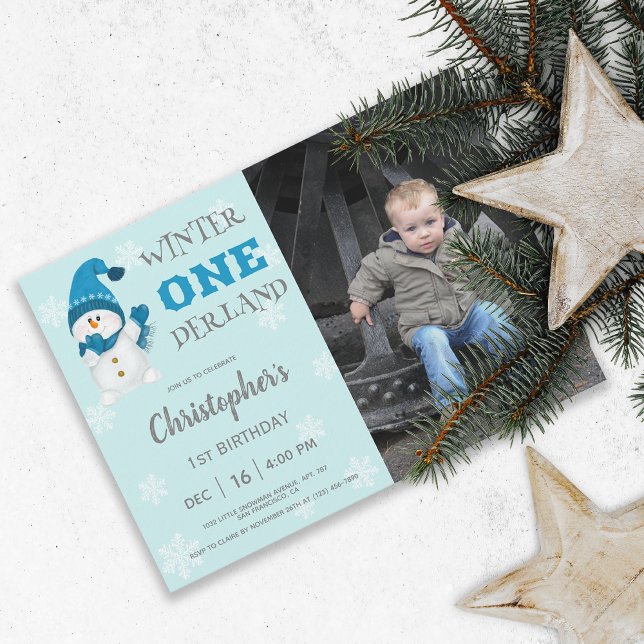 Invitación Snowman Winter Onedeland Feriado de cumpleaños (Subido por el creador)