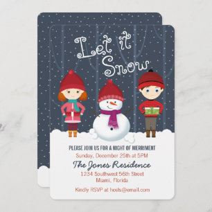 Invitación Snowman Winter Wonderland
