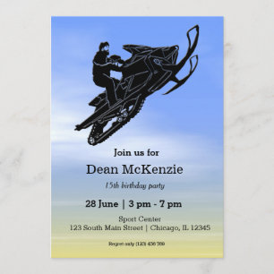 Invitación Snowmobile