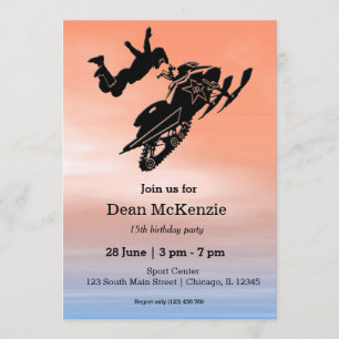 Invitación Snowmobile