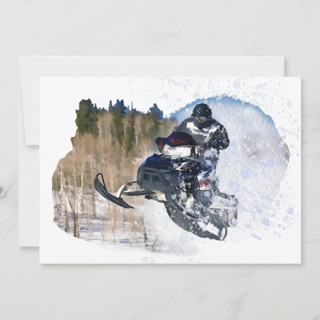 Invitación Snowmobile aerotransportado (Anverso)
