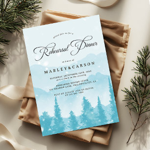 Invitación Snowy Forest Winter Wedding