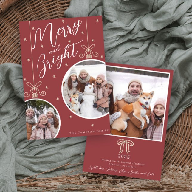 Invitación Snowy Ornament Christmas Card (Subido por el creador)