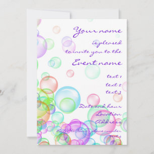 Invitación Soap Bubbles