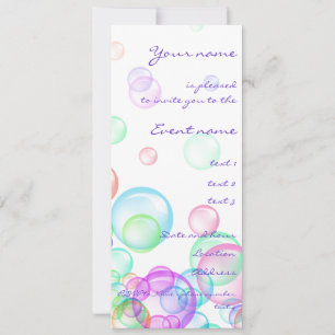 Invitación Soap Bubbles