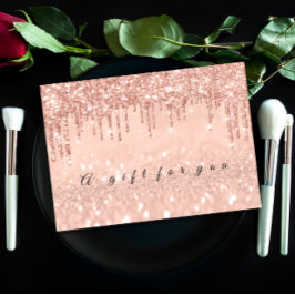 Invitación Sobre dorado Rosa de  con un certificado de regalo