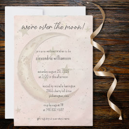 Invitación Sobre el Baby Shower bohemio de la luna