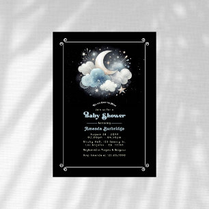 Invitación Sobre el Baby Shower celestial lunar