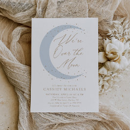 Invitación Sobre el Baby Shower de Moon Blue Boy