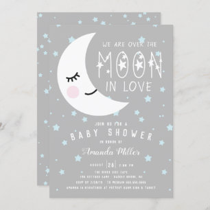 Invitación Sobre el Baby Shower de Moon Boy
