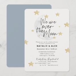 Invitación Sobre el Baby Shower de Moon & Stars Boy