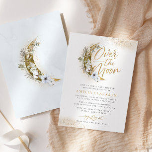 Invitación Sobre el Baby Shower del Boho Gold Dust & Clouds M