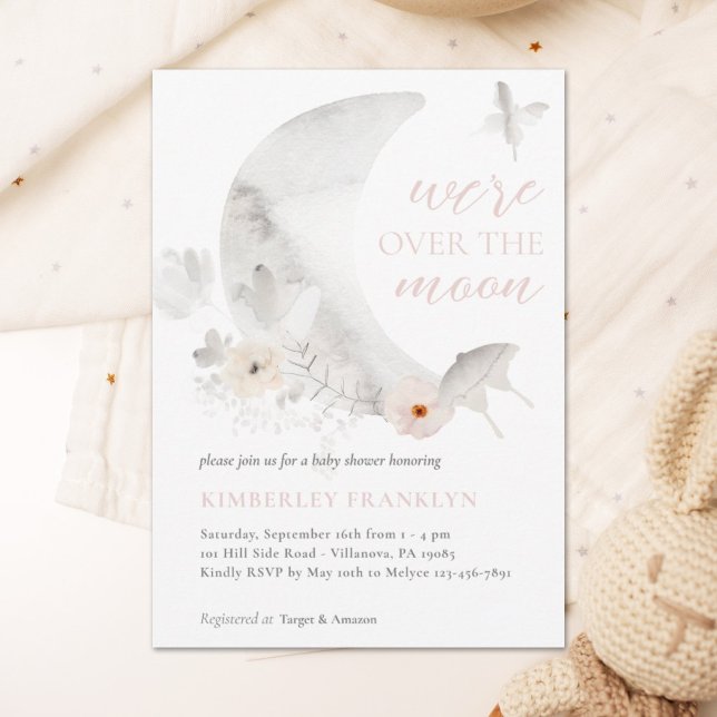 Invitación Sobre el Chica del Boho de la Luna Baby Shower (Subido por el creador)