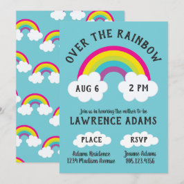 Invitación Sobre el cumpleaños arcoiris / ducha