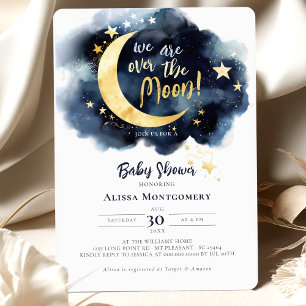 Invitación Sobre el espacio de las estrellas celestes de Baby