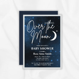 Invitación Sobre el Fiesta Celestial Baby Shower de la Luna