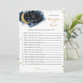 Invitación Sobre el juego de Baby Shower de la luna que conoc