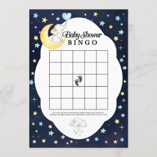 Invitación Sobre el juego de bingo de Baby Shower para Elefan