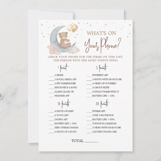 Invitación Sobre la enfermera de la luna qué hay en tu tarjet (Anverso)