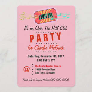 Invitación Sobre la fiesta de Hill Club