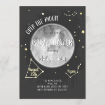 Sobre la luna | Baby Shower Moon & Stars