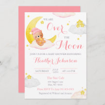 Sobre la luna Chica Baby Shower
