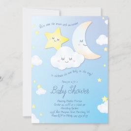 Invitación Sobre la luna y las estrellas