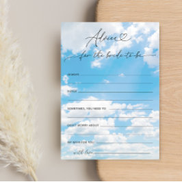 Invitación Sobre la nube 9 Consejo de ducha de novia y tarjet