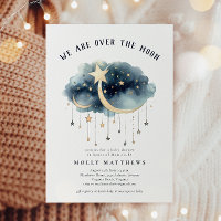 Sobre las estrellas del oro de la luna Baby Shower