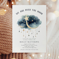 Sobre las estrellas del oro de la luna Baby Shower