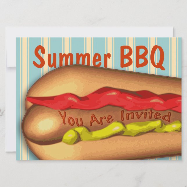 Invitación sobredimensionada de Jumbo Hotdog (Anverso)