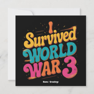 Invitación Sobreviví a la Tercera Guerra Mundial Diseño Diver