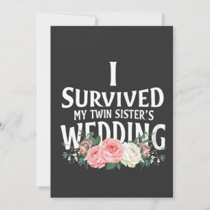 Invitación Sobreviví a las Bodas parejas de mi hermana gemela