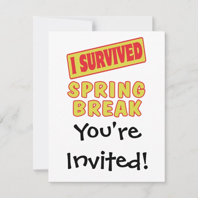 INVITACIÓN SOBREVIVÍ AL SPRING BREAK (Anverso)
