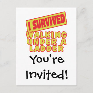 INVITACIÓN SOBREVIVÍ CAMINAR DEBAJO DE UNA ESCALERA