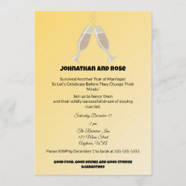 Invitación Sobreviví otro año de matrimonio