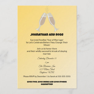 Invitación Sobreviví otro año de matrimonio