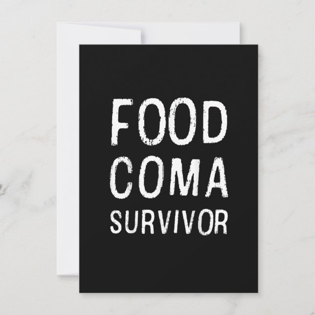 Invitación Sobreviviente de Coma Alimentaria Inteligente Humo (Anverso)