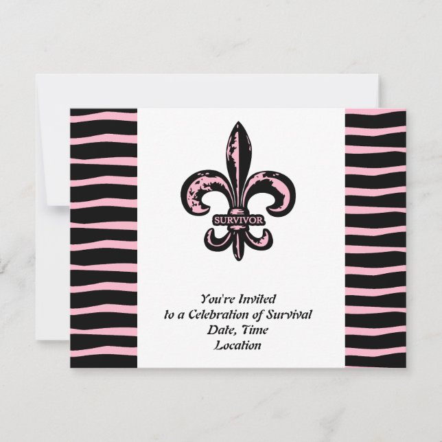 Invitación Sobreviviente del cáncer de mama (Anverso)