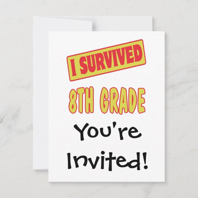 INVITACIÓN SOBREVIVIR EL 8º GRADO (Anverso)