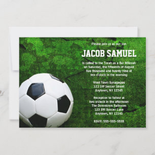 Invitación Soccer Ball Bar Mitzvah